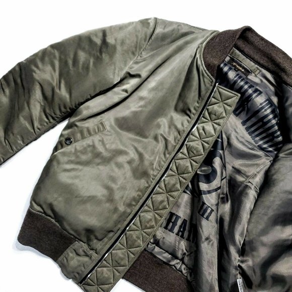 Horiyoshi III (M) Limited Tiger Print Nylon Bomber Jacket Olive Drab/Green RARE - Picture 5 of 11